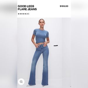 ‼️NWOT NEVER WORN‼️Good American Good Legs flare jeans size 28